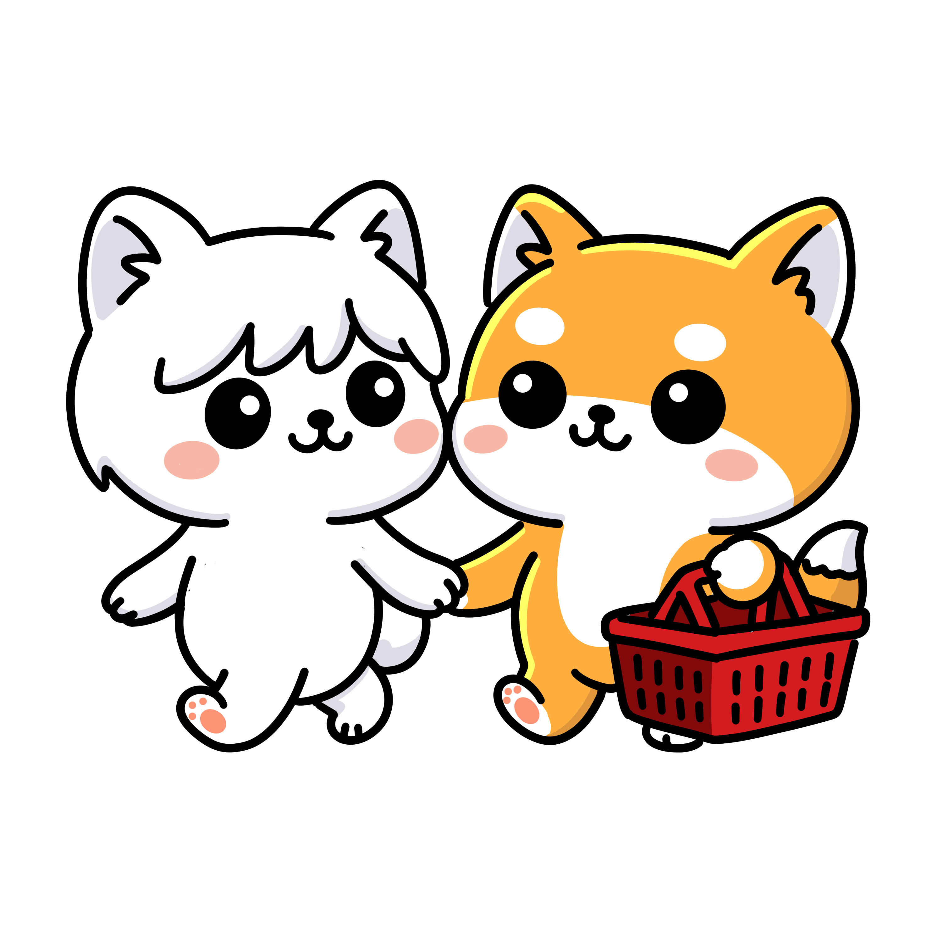 Our mascots out shopping for treats